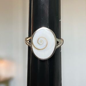 Shiva Shell Ring Solid Sterling Silver Size 6.5